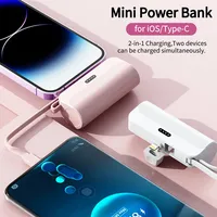 Mini Power Bank de grande capacité, batterie auxiliaire, sans fil, filaire, 2 en 1, chargeur portable pour iPhone, Type-C, 10000mAh 1